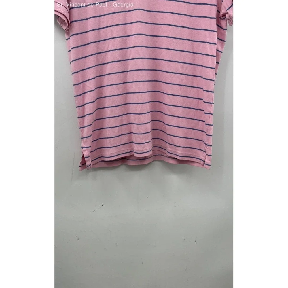 Polo Ralph Lauren Short Sleeve Polo Shirt Men's Large Pink Blue Preppy